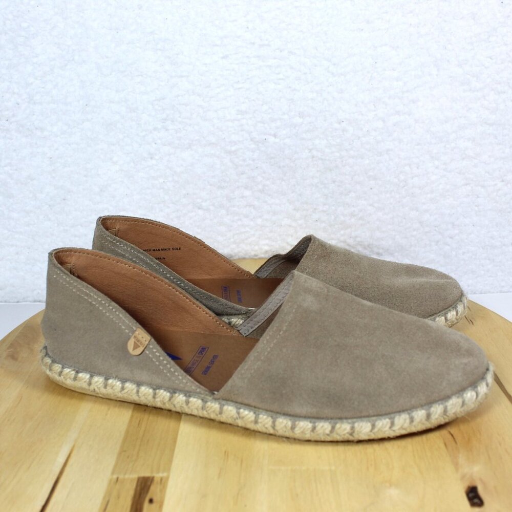 Tan and Cream Flats with Jute Sole